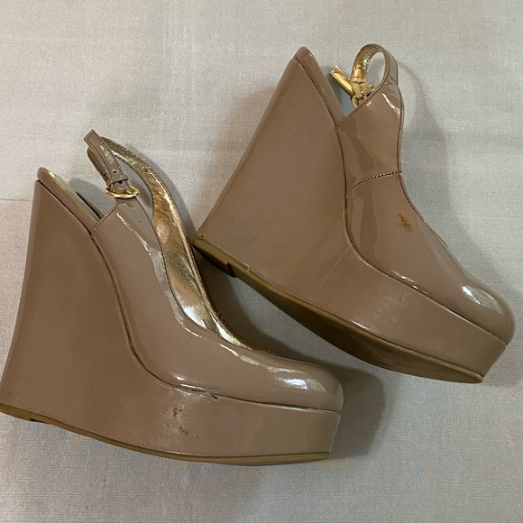 Steven Madden Shoes Size 8.5M Ultra High Wedge Patent - Picture 2 of 11